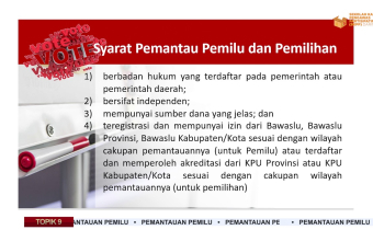 TOPIK 9.2 PEMANTAUAN PEMILU