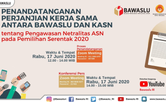 Penandatanganan Nota Kesepahaman antara Bawaslu dengan Kemenkes